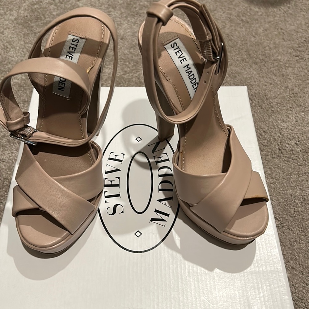 Steve Madden Leather Platform Heels